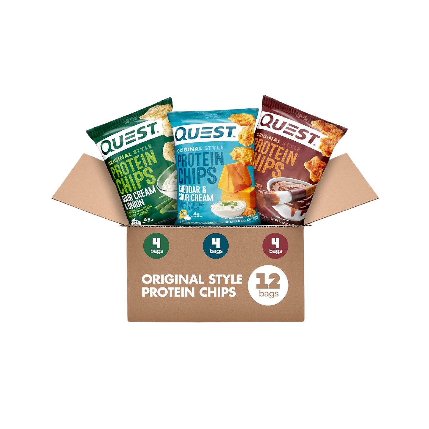 Quest Nutrition Tortilla Flavor Protein Chips, Low Carb, High Protein, Gluten Free, 1.1 oz (Pack of 12)