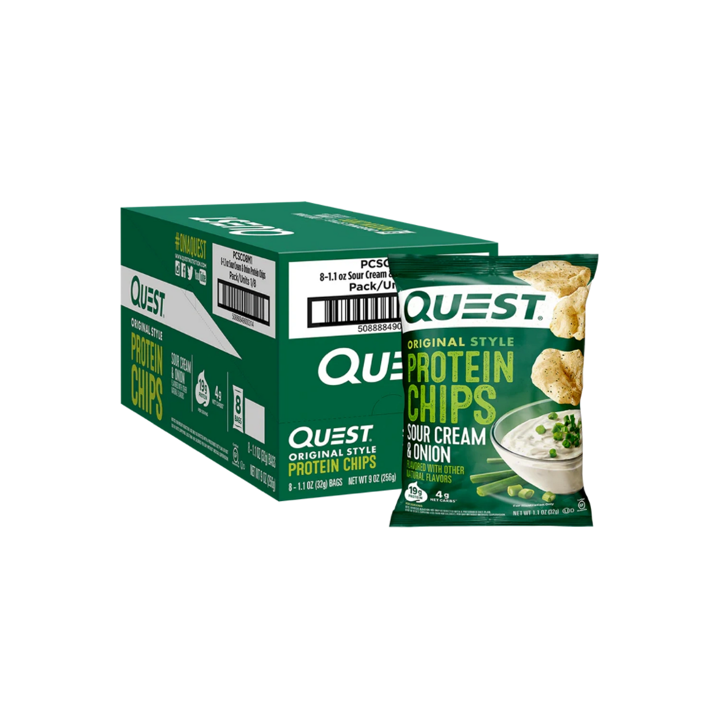 Quest Nutrition Tortilla Flavor Protein Chips, Low Carb, High Protein, Gluten Free, 1.1 oz (Pack of 12)