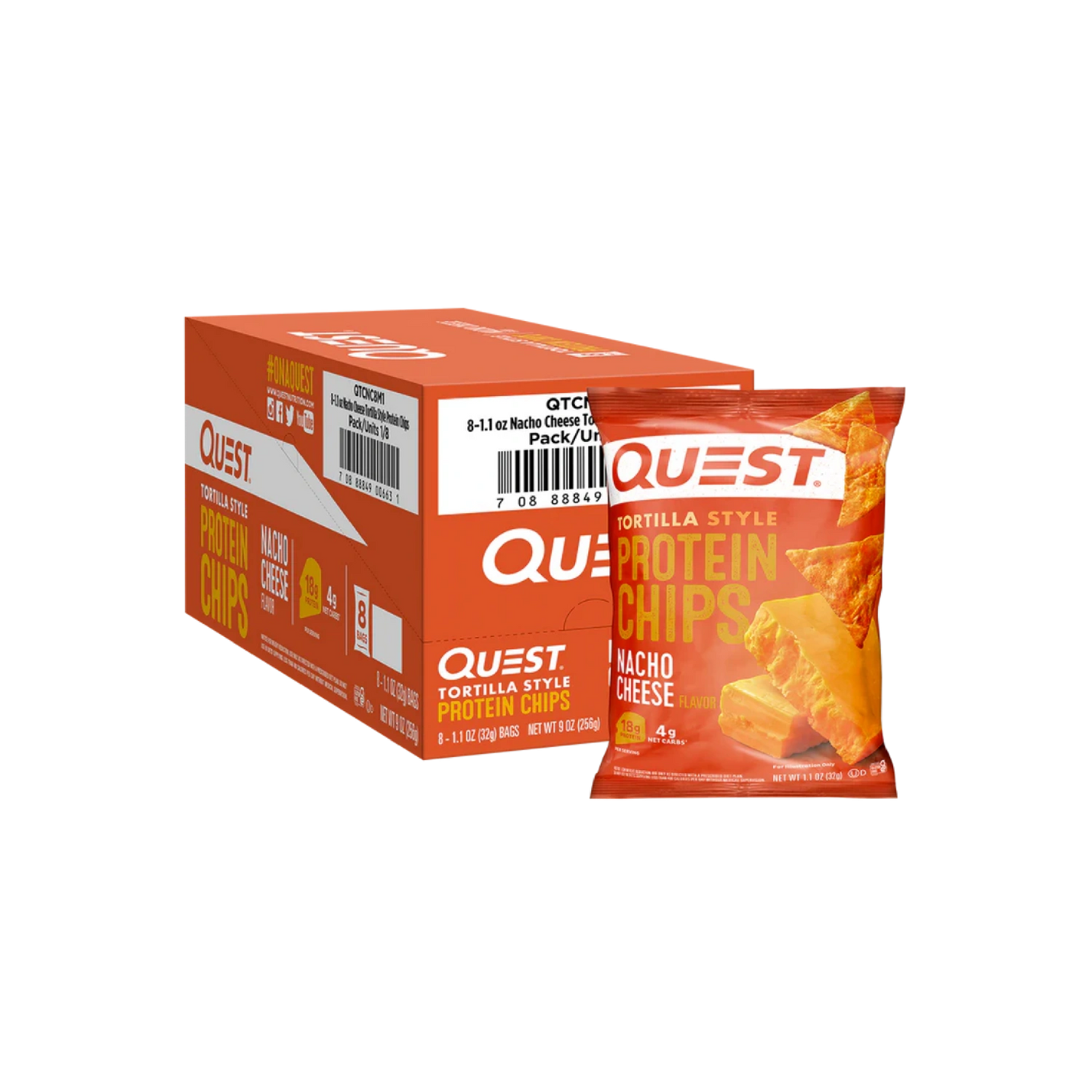 Quest Nutrition Tortilla Flavor Protein Chips, Low Carb, High Protein, Gluten Free, 1.1 oz (Pack of 12)