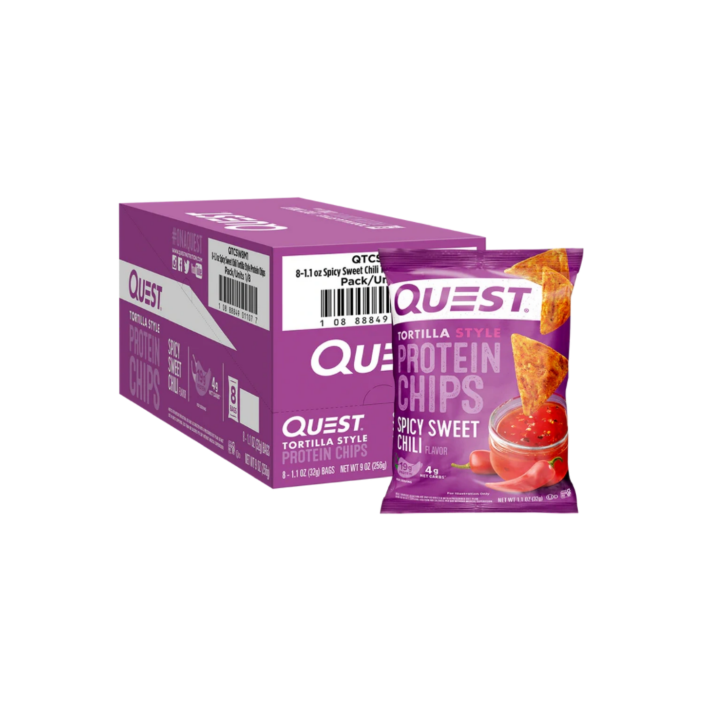 Quest Nutrition Tortilla Flavor Protein Chips, Low Carb, High Protein, Gluten Free, 1.1 oz (Pack of 12)