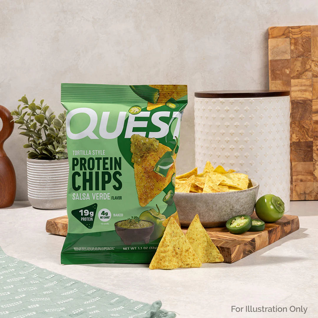 Quest Nutrition Tortilla Flavor Protein Chips, Low Carb, High Protein, Gluten Free, 1.1 oz (Pack of 12)