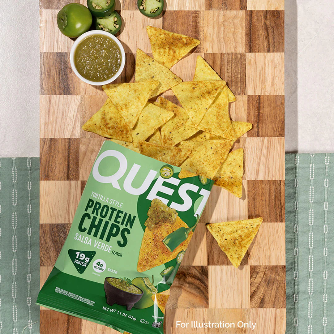 Quest Nutrition Tortilla Flavor Protein Chips, Low Carb, High Protein, Gluten Free, 1.1 oz (Pack of 12)
